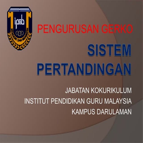Nota Sistem pertandingan 1