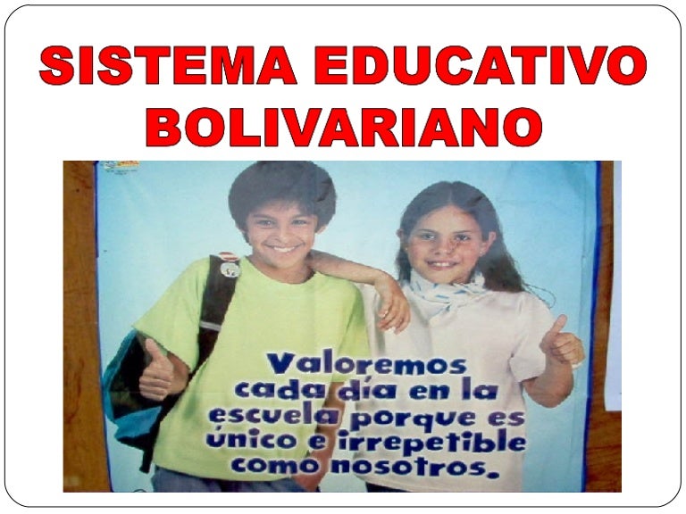 Resultado de imagen para sistema de educacion bolivariana