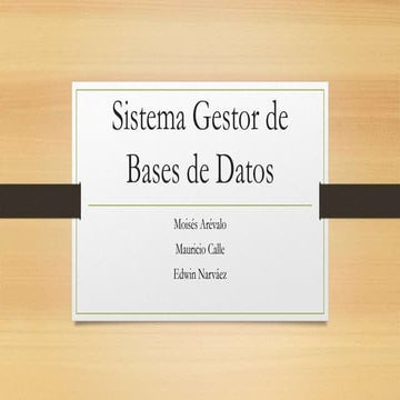 Sistema gestor de bases de datos
