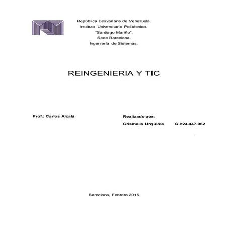 Sistema 1 reingenieria tic