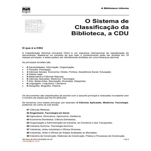 Sistema classificacao