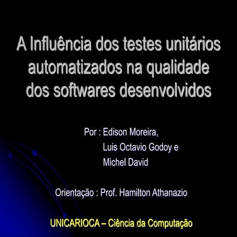 Importância do Teste Unitário na Qualidade do Software