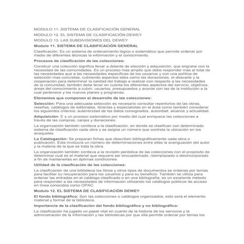 Sistema de clasificacion