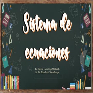 Sistema de ecuaciones