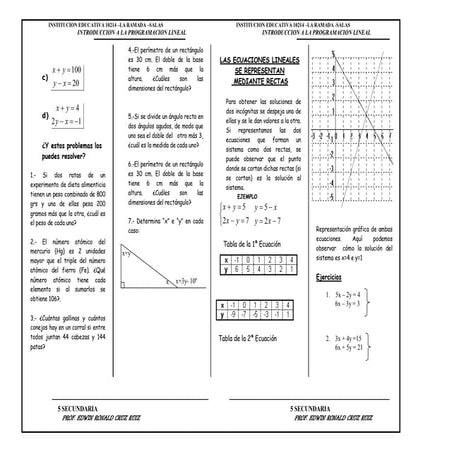 Sistema de ecuaciones lineales