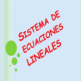 Sistema de Ecuaciones Lineales