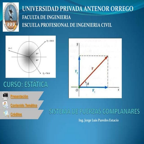 Sistema de fuerzas coplanares