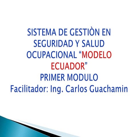 Sistema de gestiòn en seguridad y salud ocupacional | PPT