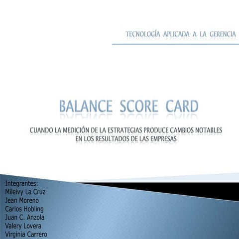 Sistema de gestión integral (balanced score card)