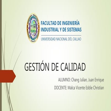 Gestion de calidad | PPTX
