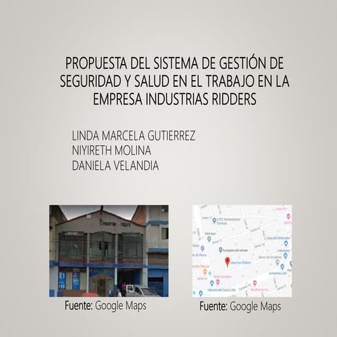 Sistema de gestion de seguridad propuesta | PPTX