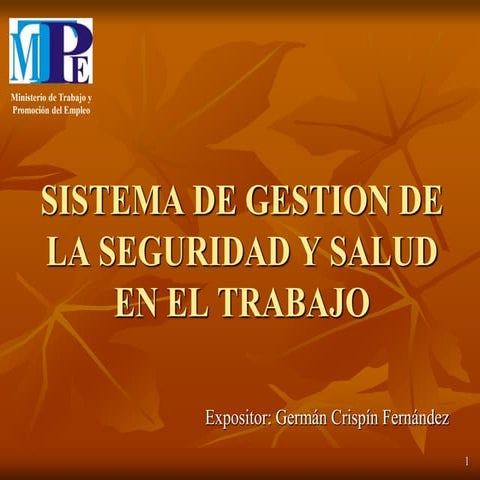 SISTEMA DE GESTION EN SEGURIDAD Y SALUD.ppt