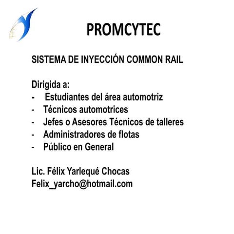 Sistema de inyección common rail promcytec