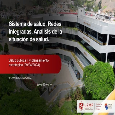 Sistema de salud - Redes integradas - Análisis de situación de salud ...