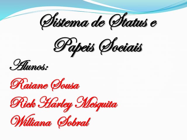 Sistema de status e papeis sociais