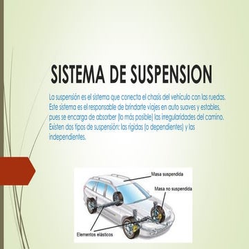 SISTEMA DE SUSPENSION DE LOS AUTOMOVILES