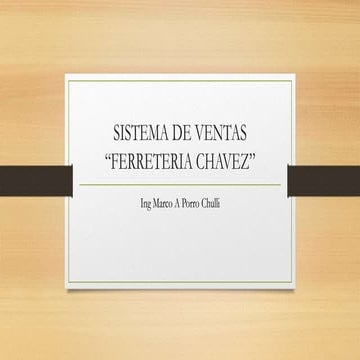 Sistema de ventas de una ferreteria