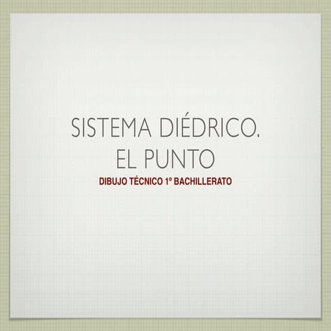 Sistema diedrico el punto