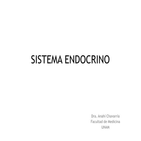 Sistema endocrino: generalidades de  fisiología
