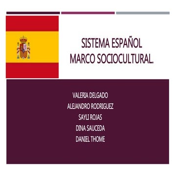 MARCO SOCIOCULTURAL DE ESPAÑA