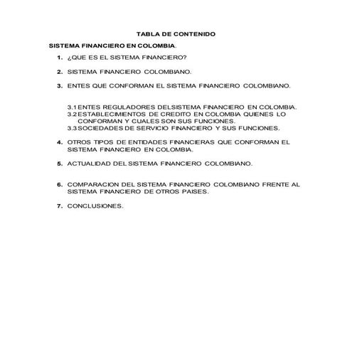 Sistema financiero en colombia