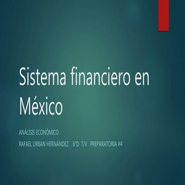 Sistema financiero en méxico