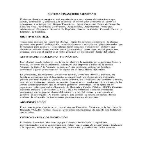 Sistema financiero mexicano