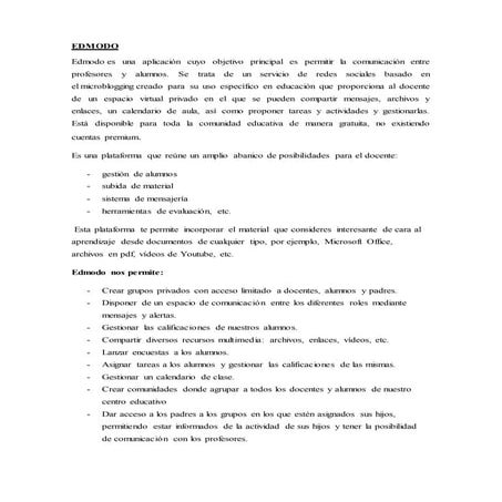 Edmodo, Schoology y Edoome