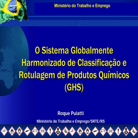 Sistema Globalmente Harmonizado (GHS) para Classificação e Rotulagem de ...