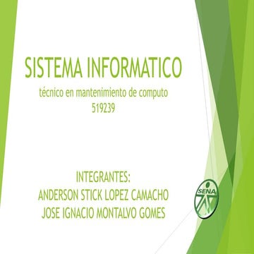Sistema informatico hardware software diapositiva