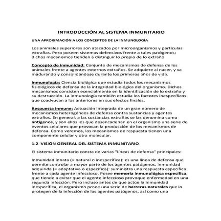 Sistema Inmune Inespecifico