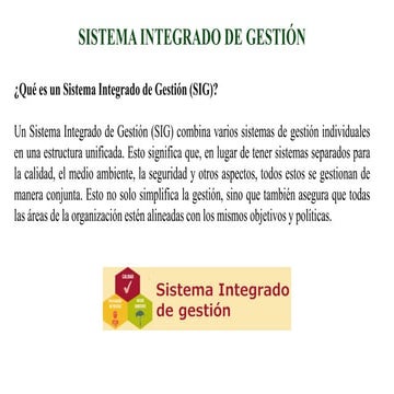Introducción a los Sistemas Integrados de Gestión