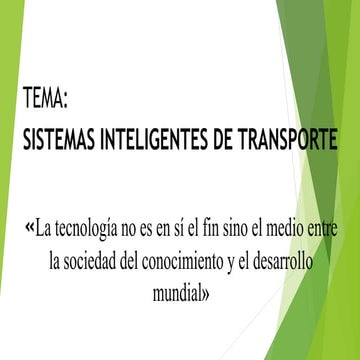 Sistema  inteligente de transporte