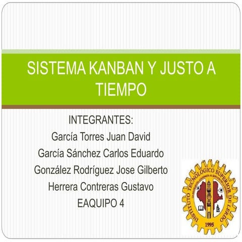Sistema kanban justo a tiempo