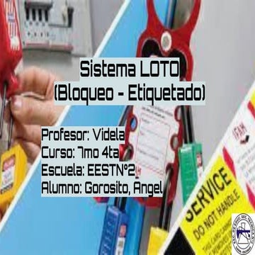 SISTEMA LOTO (bloqueo-etiquetado) | PDF