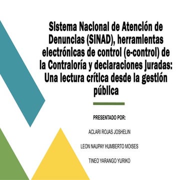 Sistema Nacional de Atención de Denuncias (SINAD).pptx