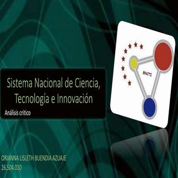 Sistema nacional de ciencia, tecnología e innovación