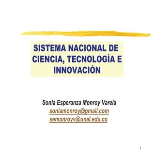 Sistema Nacional de Ciencia y Tecno...