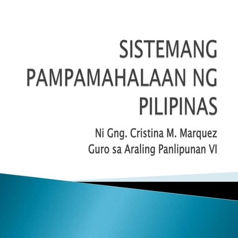 Sistemang pampamahalaan ng pilipinas