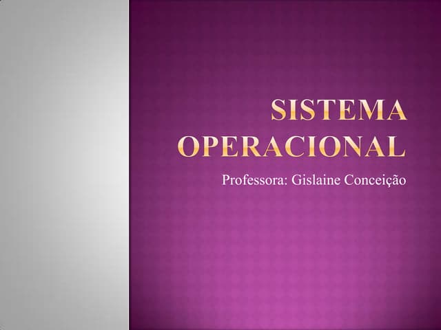 Tipos de Sistema operacional
