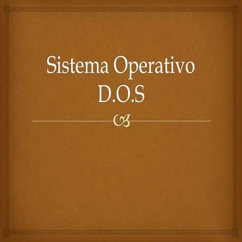 Sistema operativo DOS