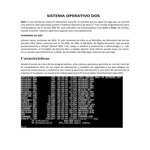 Sistema operativo dos JDV