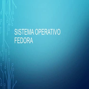 Sistema operativo fedora