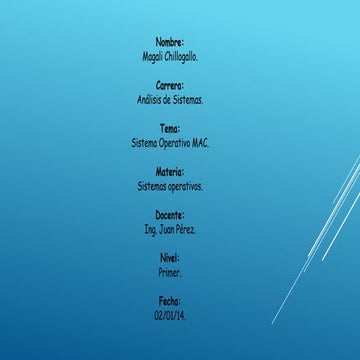 Sistema operativo mac