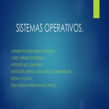 Sistema operativo mac apple