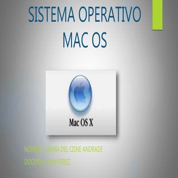Sistema operativo mac os