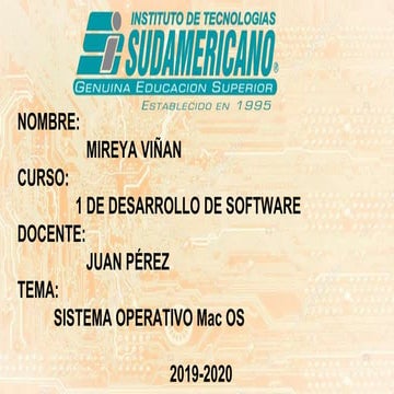 Sistema operativo mac os