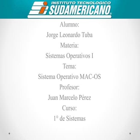 Sistema opertivo mac