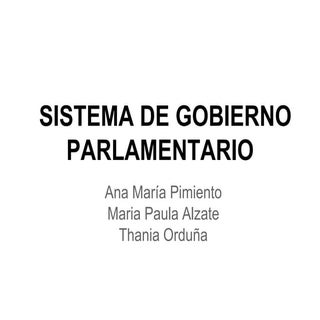 Sistema parlamentario