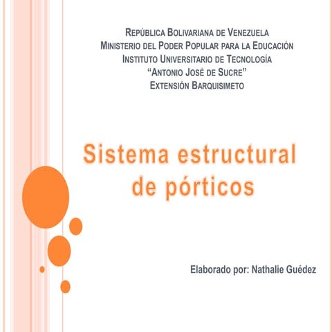 Sistema porticado | PPTX